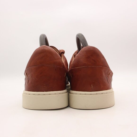 Frye Ivy Women's Size 9.5 M Cognac Brown Low Lace Leather Sneakers - Picture 5 of 9